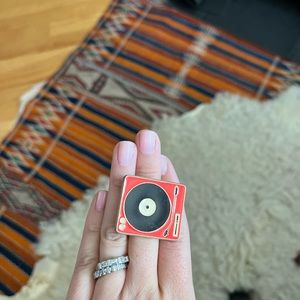 Record player fashion statement ring